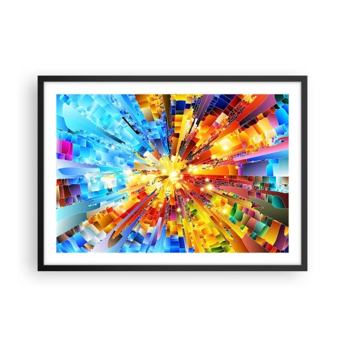 Poster in einem schwarzem Rahmen - Eine dynamische Explosion aus Farbe und Licht - 70x50cm - In Medienauflösung - Moderne Wanddekoration für Wohnzimmer und Schlafzimmer ARTTOR