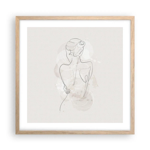 Poster in einem Rahmen aus heller Eiche - Wie ein sensibles Instrument - 50x50 cm