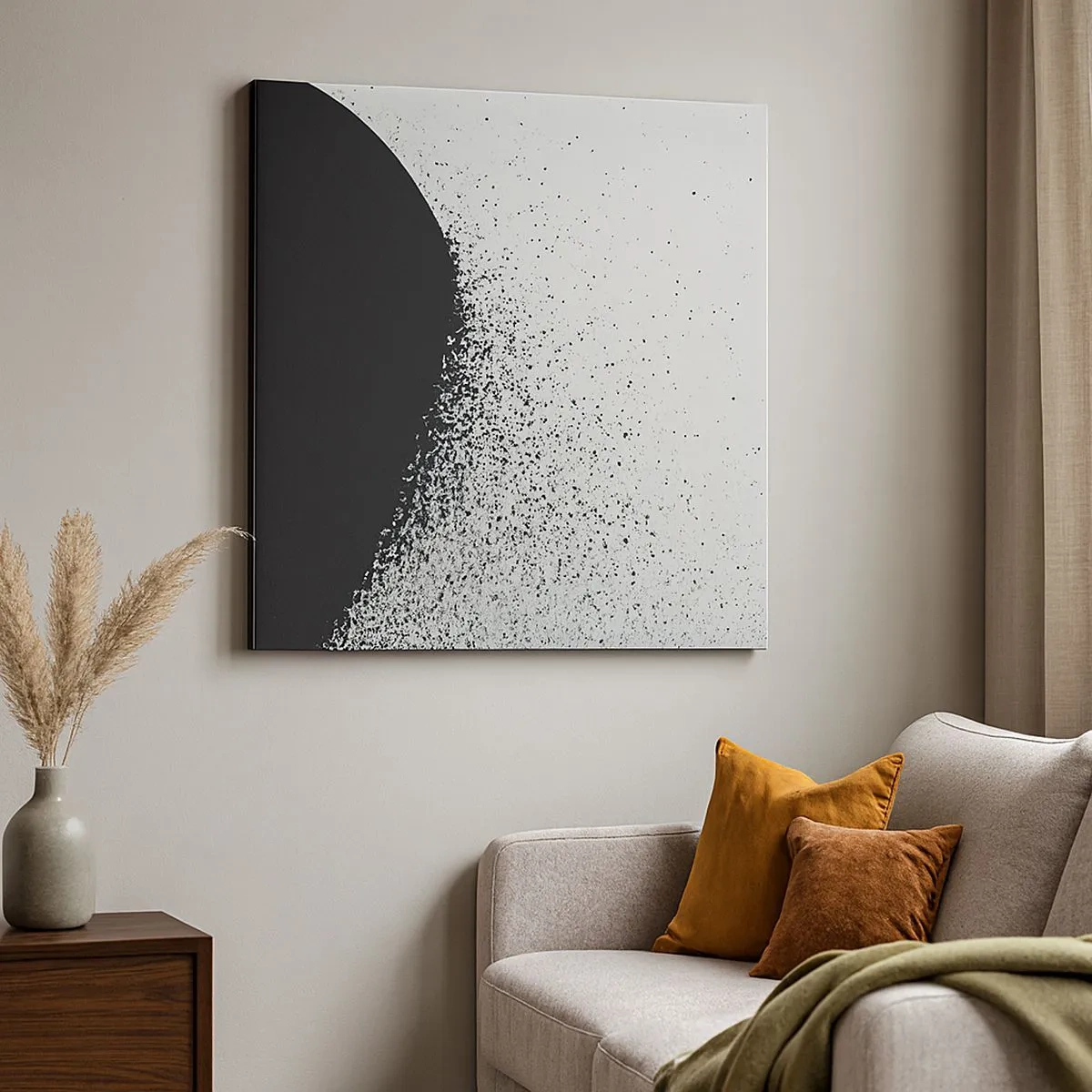 Bild auf Leinwand - Leinwandbild - Bewegung von Molekülen - 30x30 cm