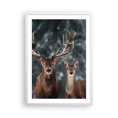 Poster in einem weißen Rahmen - Herr des Waldes mit seiner Frau - 50x70 cm