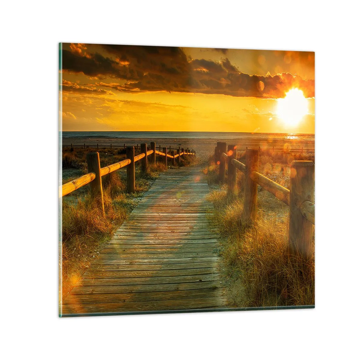 Glasbild - Bild auf glas - In altem Gold gebadet - 70x70 cm