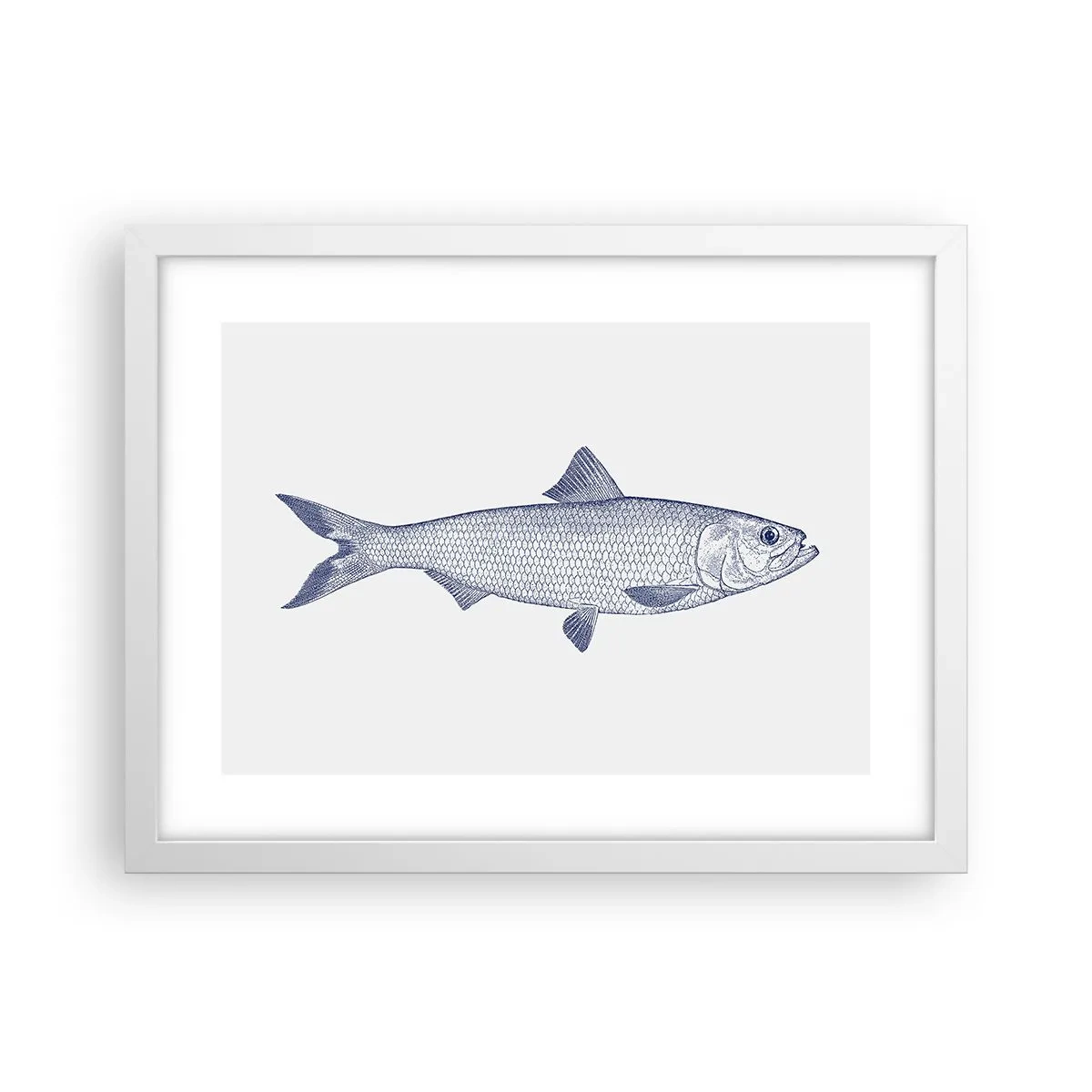 Poster in einem weißen Rahmen - Grüße aus den nördlichen Meeren - 40x30 cm