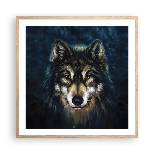 Poster in einem Rahmen aus heller Eiche - Alpha? Und Omega - 60x60 cm