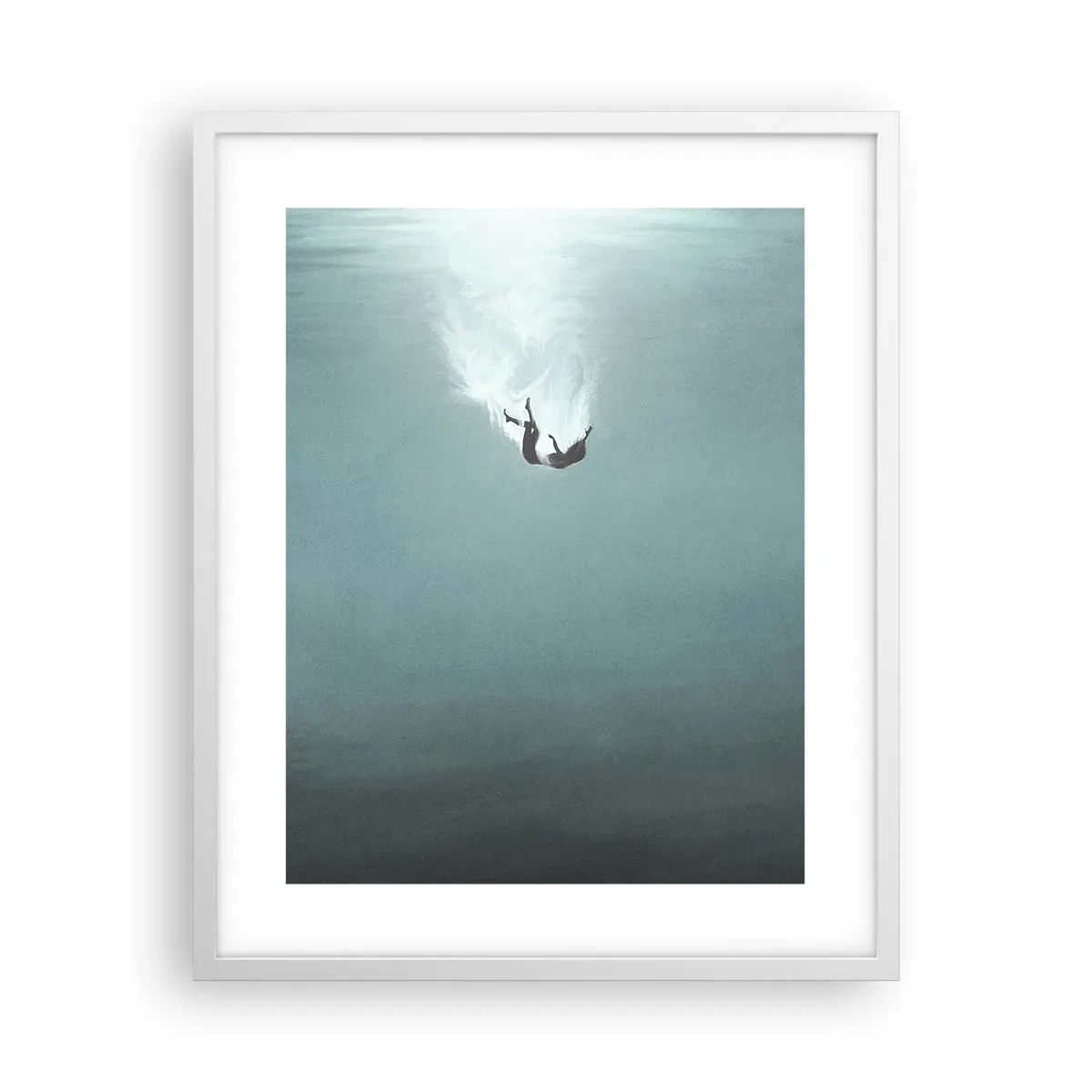 Poster in einem weißen Rahmen - In den Armen des Ozeans - 40x50 cm