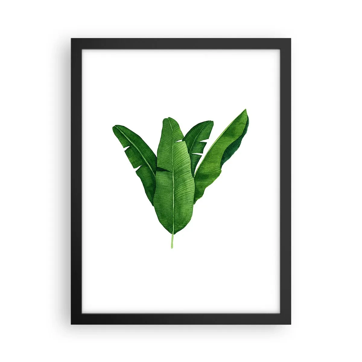 Poster in einem schwarzem Rahmen - Grüne Symmetrie - 30x40 cm