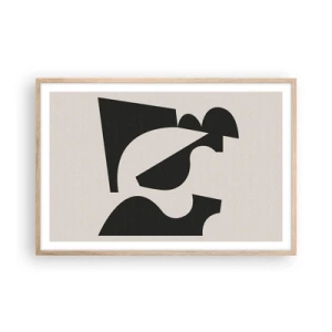 Poster in einem Rahmen aus heller Eiche - Zum Selbstbauen - 91x61 cm