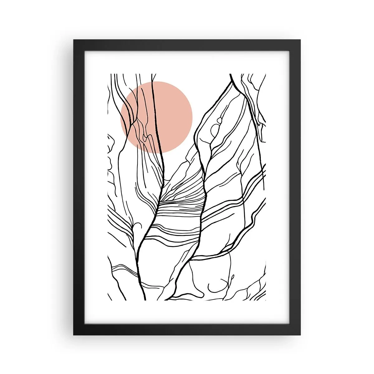 Poster in einem schwarzem Rahmen - In einem Netz aus Zweigen - 30x40 cm