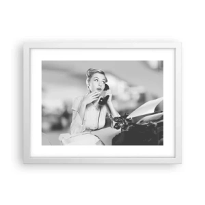 Poster in einem weißen Rahmen - Hallo, wir sind in den 1950er Jahren. - 40x30 cm