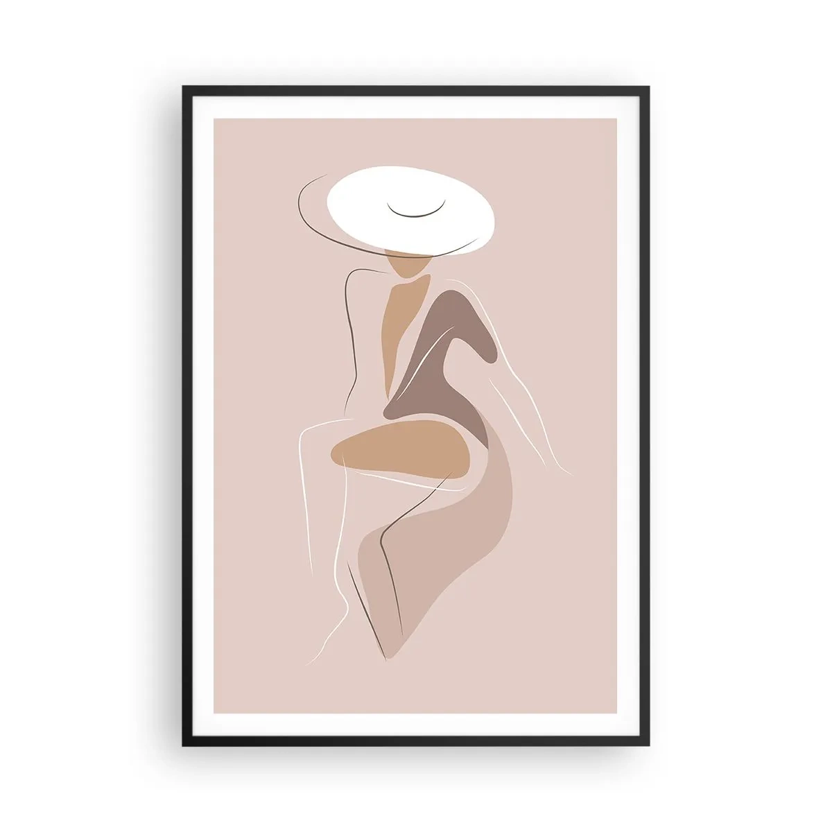 Poster in einem schwarzem Rahmen - Eine Dame sein - 70x100 cm