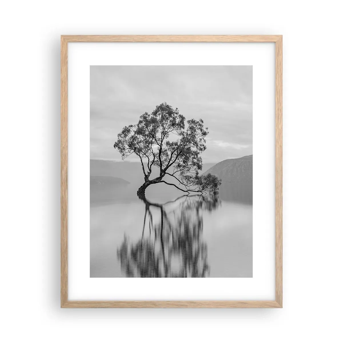 Poster in einem Rahmen aus heller Eiche - Es gibt so ein Land - 40x50 cm