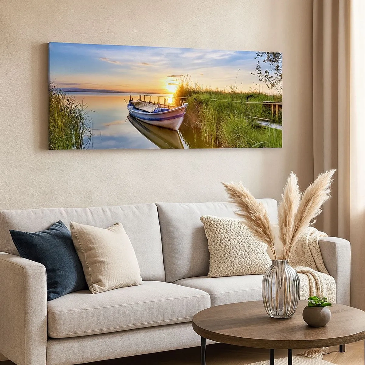Bild auf Leinwand - Leinwandbild - Bucht erfüllter Träume - 100x40 cm