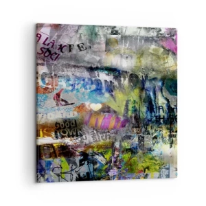Bild auf Leinwand - Leinwandbild - Collage aus Erinnerungen - 50x50 cm