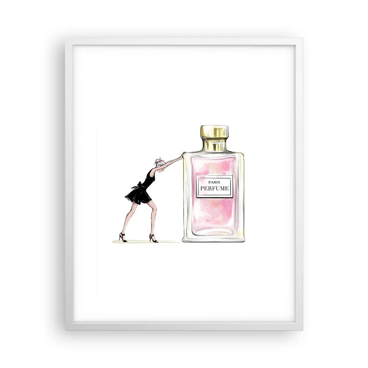 Poster in einem weißen Rahmen - Essenz der Weiblichkeit - 40x50 cm