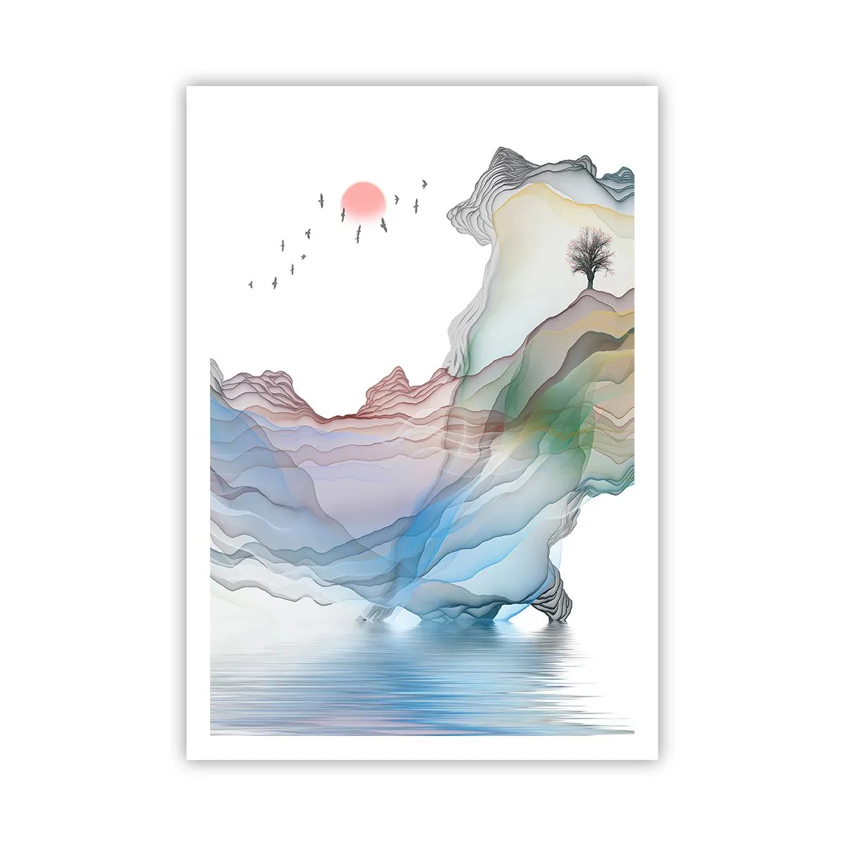 Poster - Zu den Kristallbergen - 70x100 cm