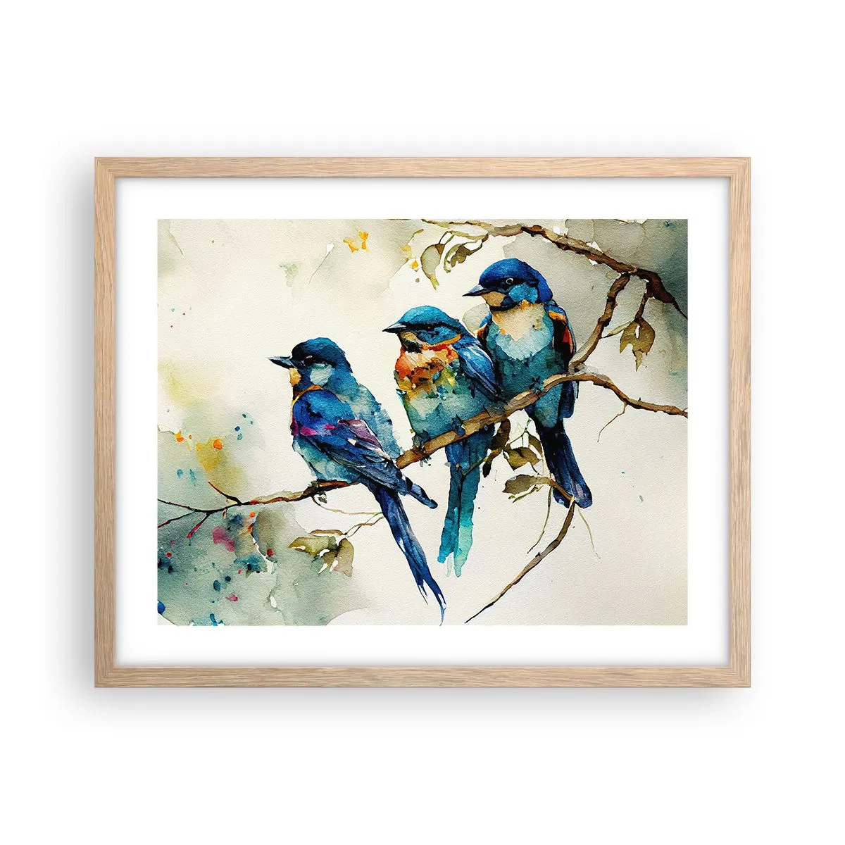 Poster in einem Rahmen aus heller Eiche - War er beleidigt? - 50x40 cm