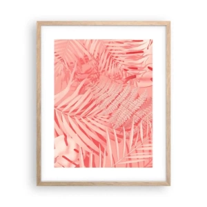 Poster in einem Rahmen aus heller Eiche - Rosa Konzept - 40x50 cm