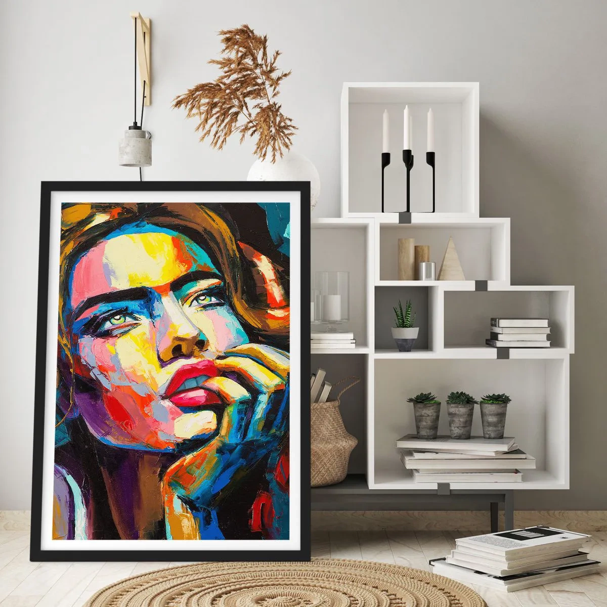 Poster in einem schwarzem Rahmen - Träume fliegen am Himmel wie Vögel - 30x40 cm