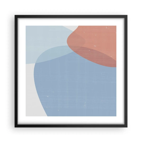 Poster in einem schwarzem Rahmen - Pastellbeziehungen - 50x50 cm