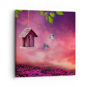 Bild auf Leinwand - Leinwandbild - Einladung zum Abendessen - 30x30 cm