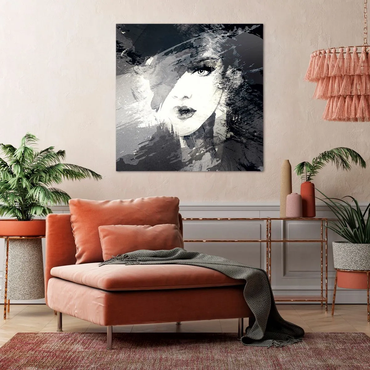 Bild auf Leinwand - Leinwandbild - Hinter einem grauen Schleier - 70x70 cm