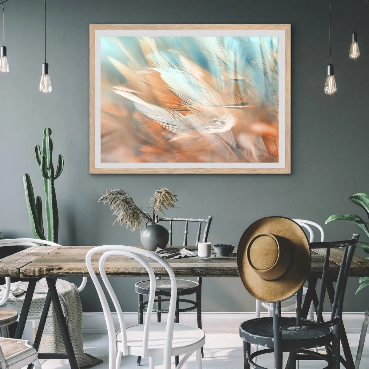 Poster in einem Rahmen aus heller Eiche - Im Land der Sanftmut - 40x30 cm