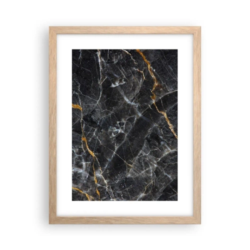 Poster in einem Rahmen aus heller Eiche - Das Innenleben des Steins - 30x40 cm