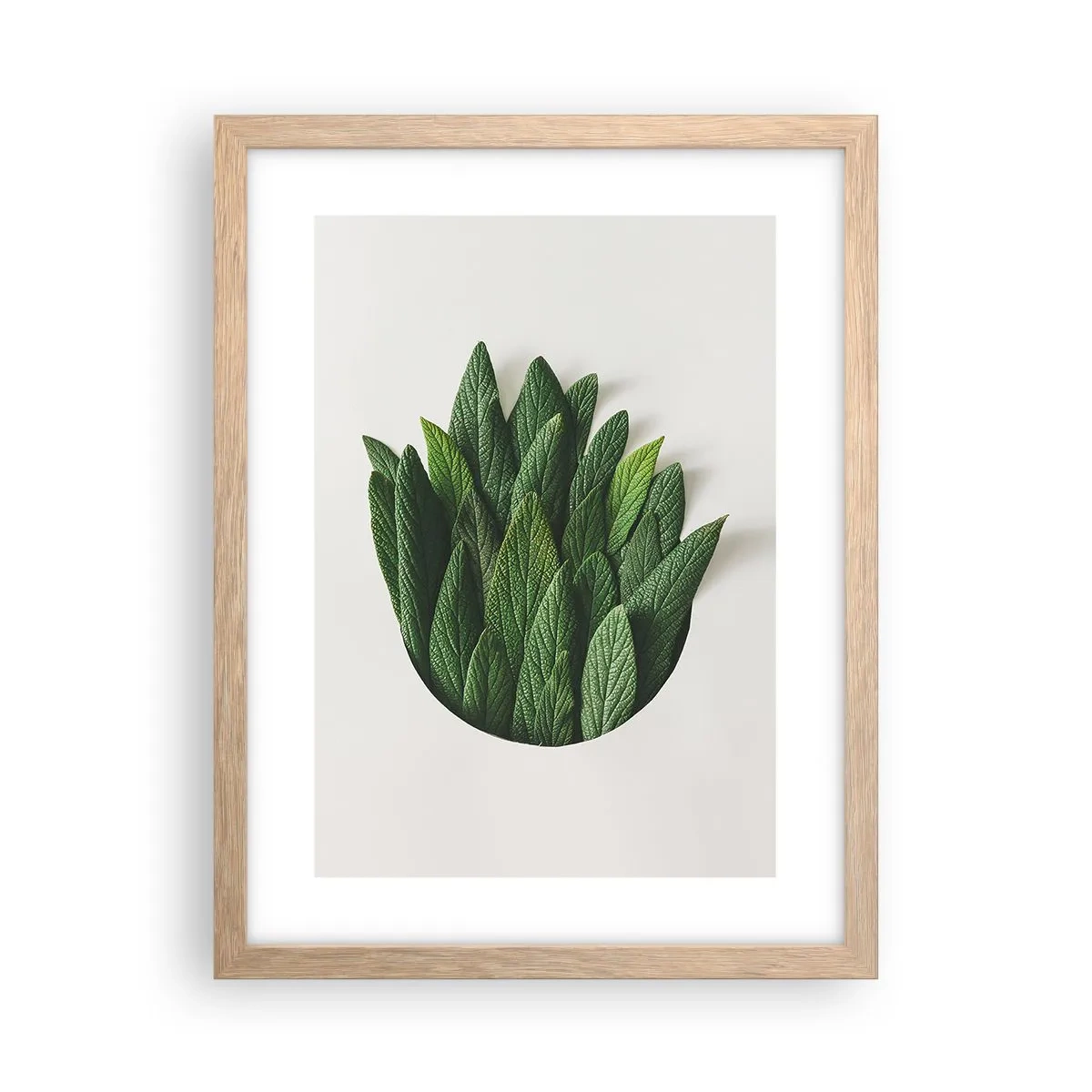 Poster in einem Rahmen aus heller Eiche - Ungebremste Neugier - 30x40 cm