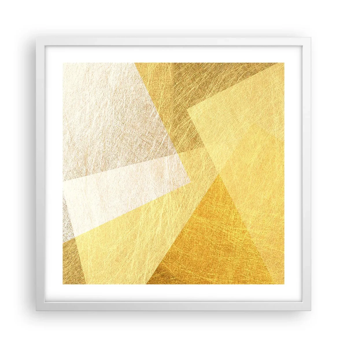 Poster in einem weißen Rahmen - Geometriewetter - 50x50 cm