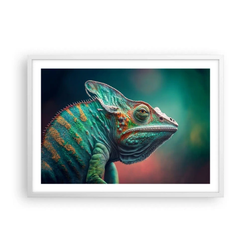 Poster in einem weißen Rahmen - Siehst du mich? Nicht gut… - 70x50 cm