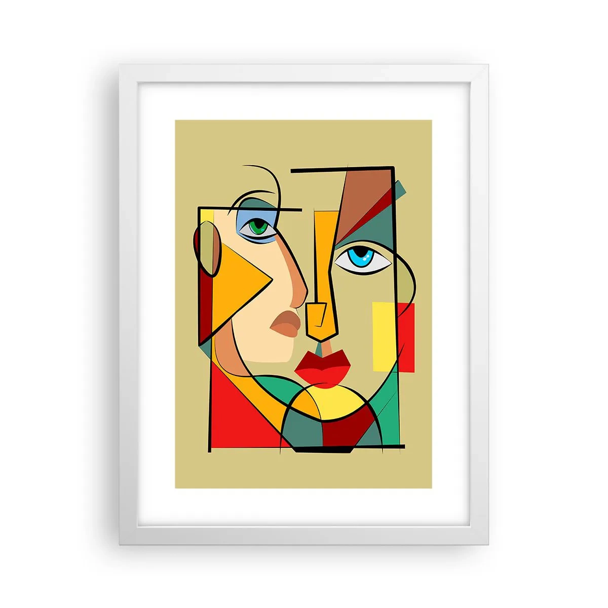 Poster in einem weißen Rahmen - Passendes Paar - 30x40 cm