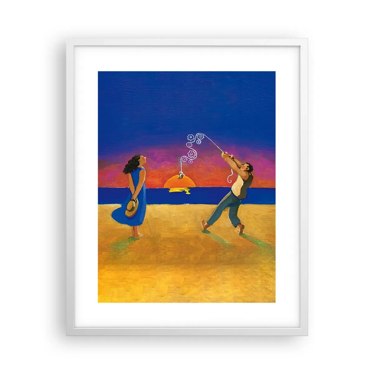 Poster in einem weißen Rahmen - Mehr als ein Sternchen vom Himmel - 40x50 cm