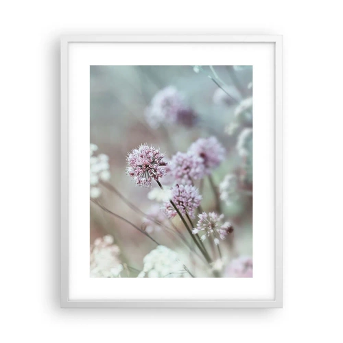 Poster in einem weißen Rahmen - Süße filigrane Kräuter - 40x50 cm