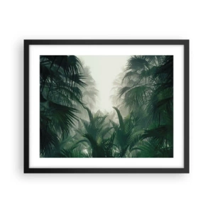 Poster in einem schwarzem Rahmen - Tropisches Geheimnis - 50x40 cm