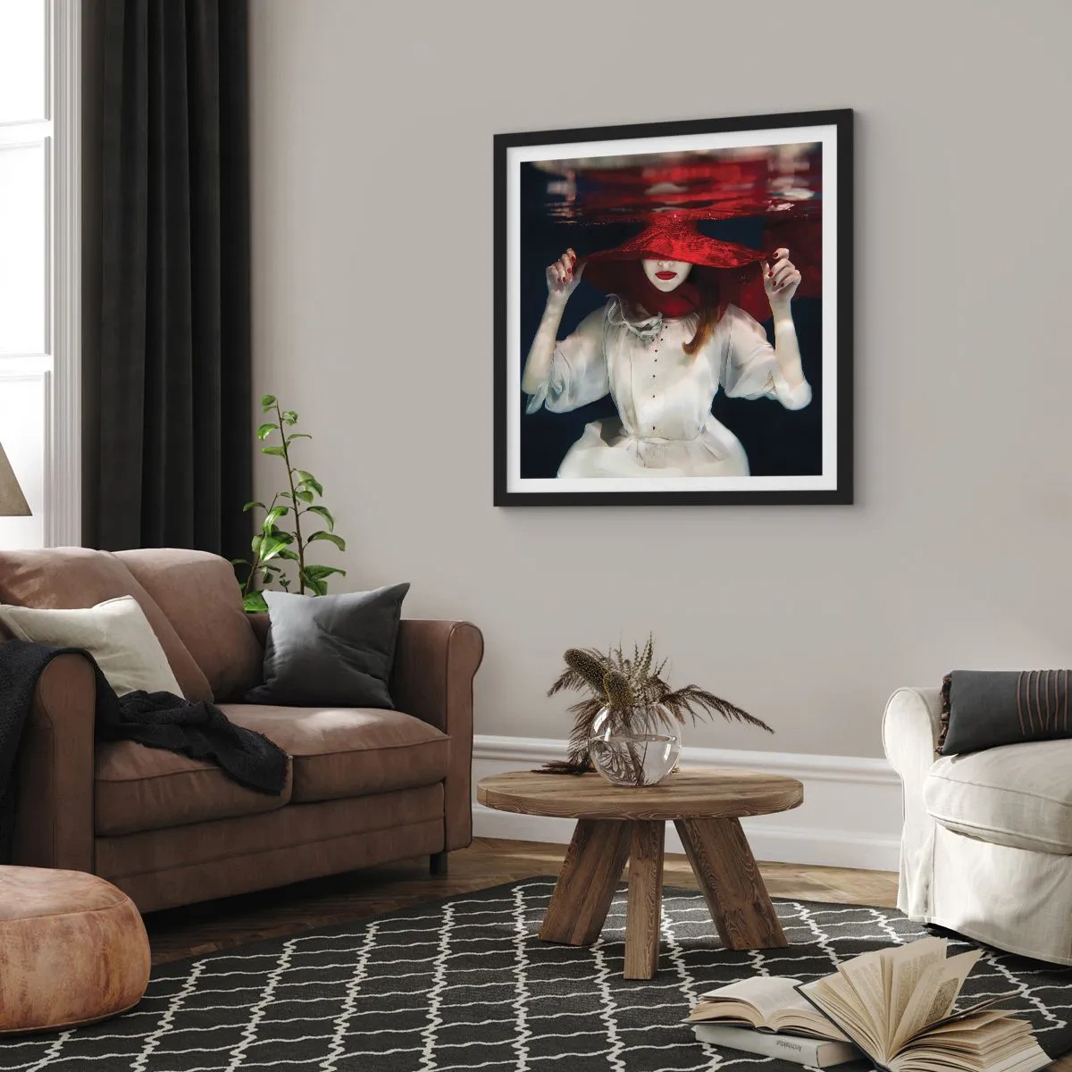 Poster in einem schwarzem Rahmen - Boshafte Göttin in der slawischen Mythologie - 60x60 cm