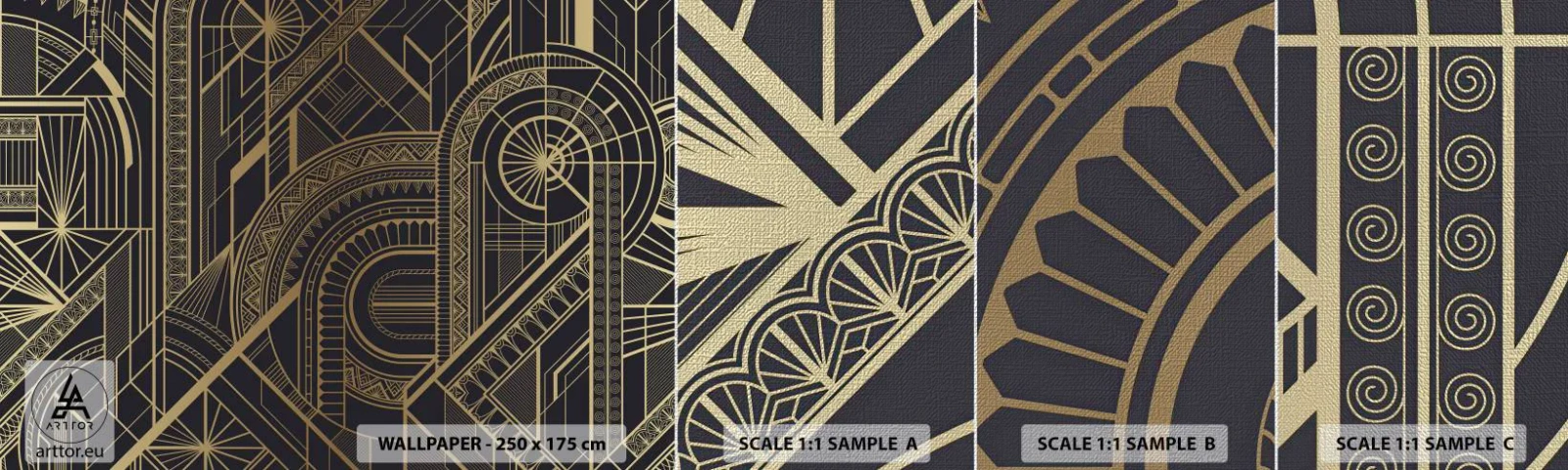 Fototapeten Muster Premium Canvas - Konzepte, Ideen, Pläne - Abstraktion, Stück, Ornament - 100x30 cm