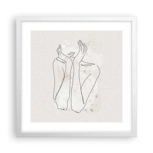 Poster in einem weißen Rahmen - Ein träumerischer Moment - 40x40 cm