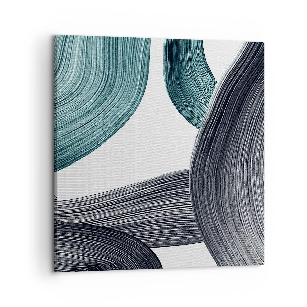 Bild auf Leinwand - Leinwandbild - Smaragdgrüne und schwarze Pfade - 50x50 cm