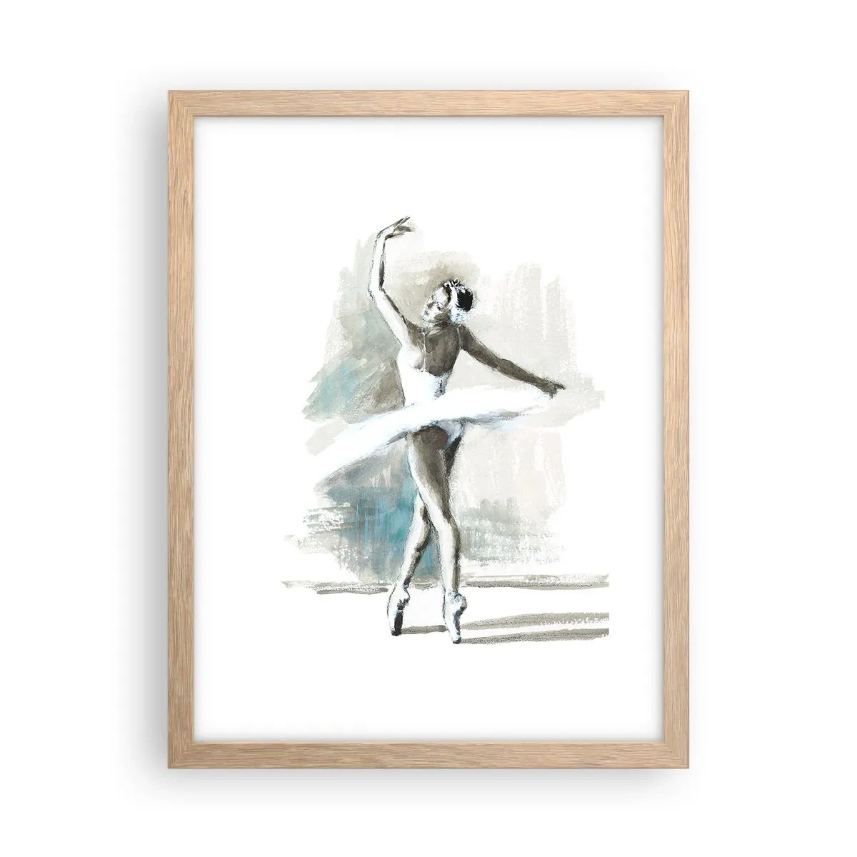 Poster in einem Rahmen aus heller Eiche - In einen Schwan verzaubert - 30x40 cm