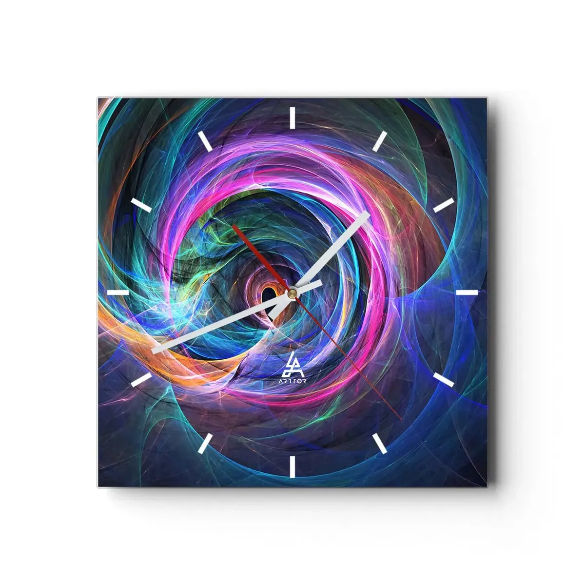 Wanduhr - Glasuhr - Wohin wirst du mich bringen? - 40x40 cm