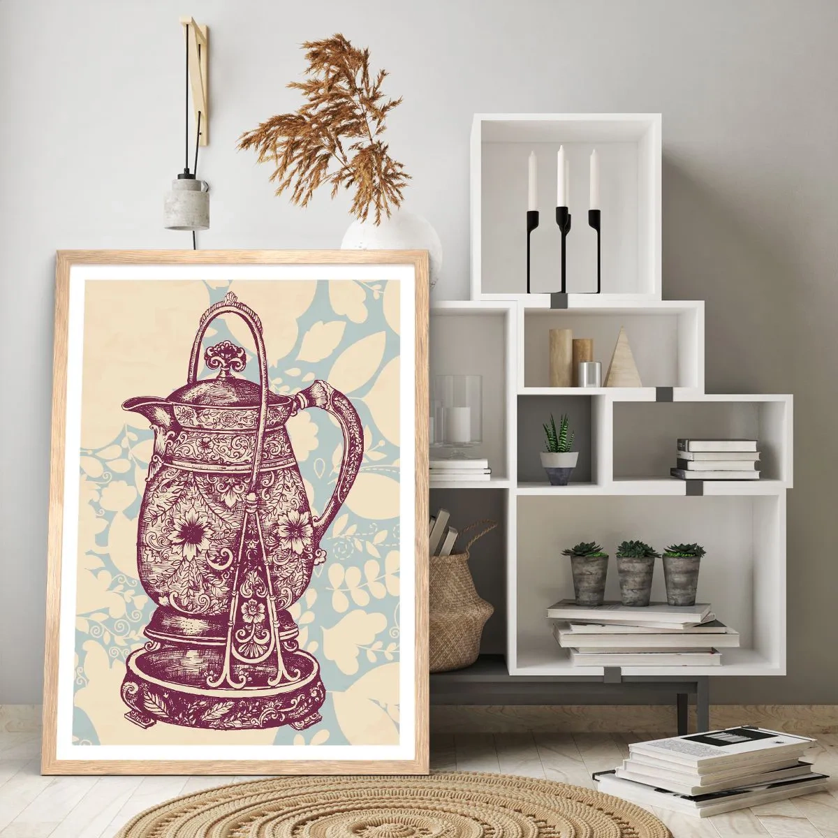 Poster in einem Rahmen aus heller Eiche - Schönheit des Alltags - 50x70 cm