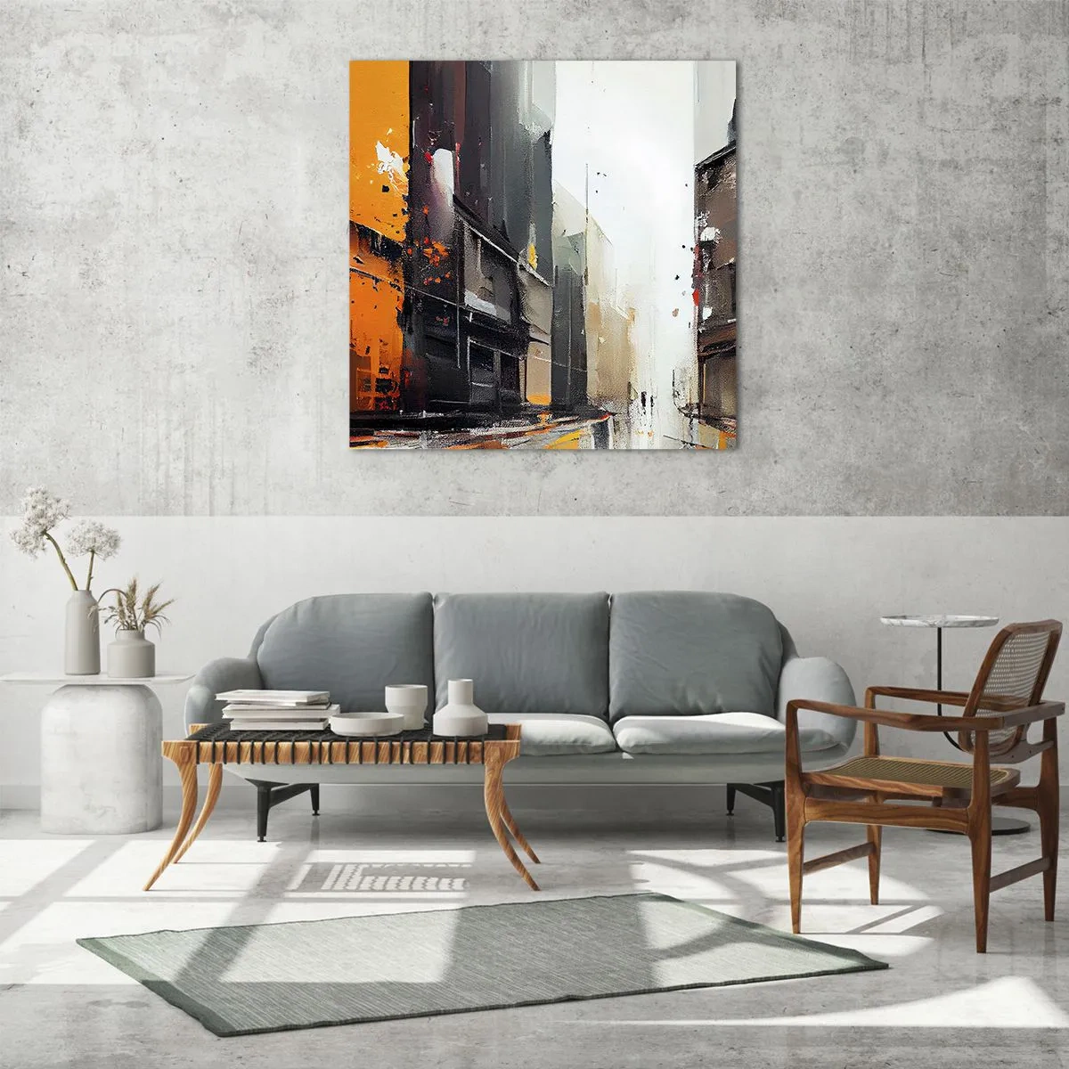 Glasbild - Bild auf glas - Regnerischer Tag - 30x30 cm