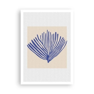 Poster - Blauer Fächer - 70x100 cm
