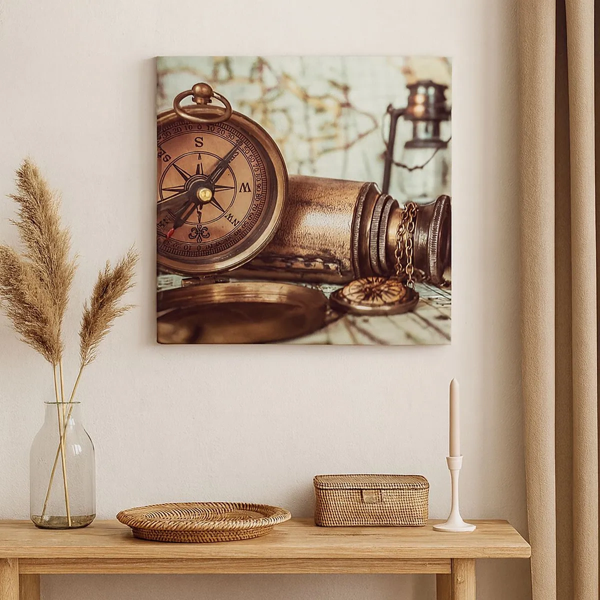 Bild auf Leinwand - Leinwandbild - Ein Piratenabenteuer in der Karibik wartet - 30x30 cm