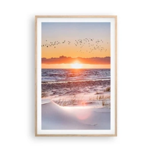 Poster in einem Rahmen aus heller Eiche - Horizontale Landschaft - 61x91 cm
