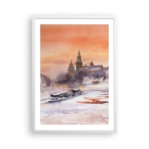 Poster in einem weißen Rahmen - Königlicher Sonnenuntergang - 50x70 cm