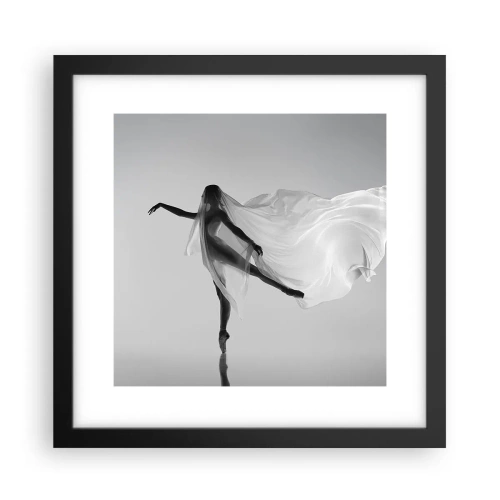 Poster in einem schwarzem Rahmen - Leichtigkeit und Anmut - 30x30 cm