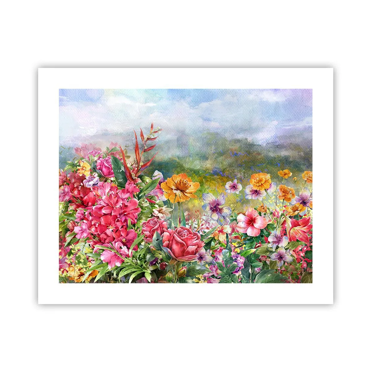 Poster - Ein Garten, der verrückt geworden ist - 50x40 cm