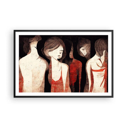 Poster in einem schwarzem Rahmen - Madonnen der Dunkelheit - 91x61 cm