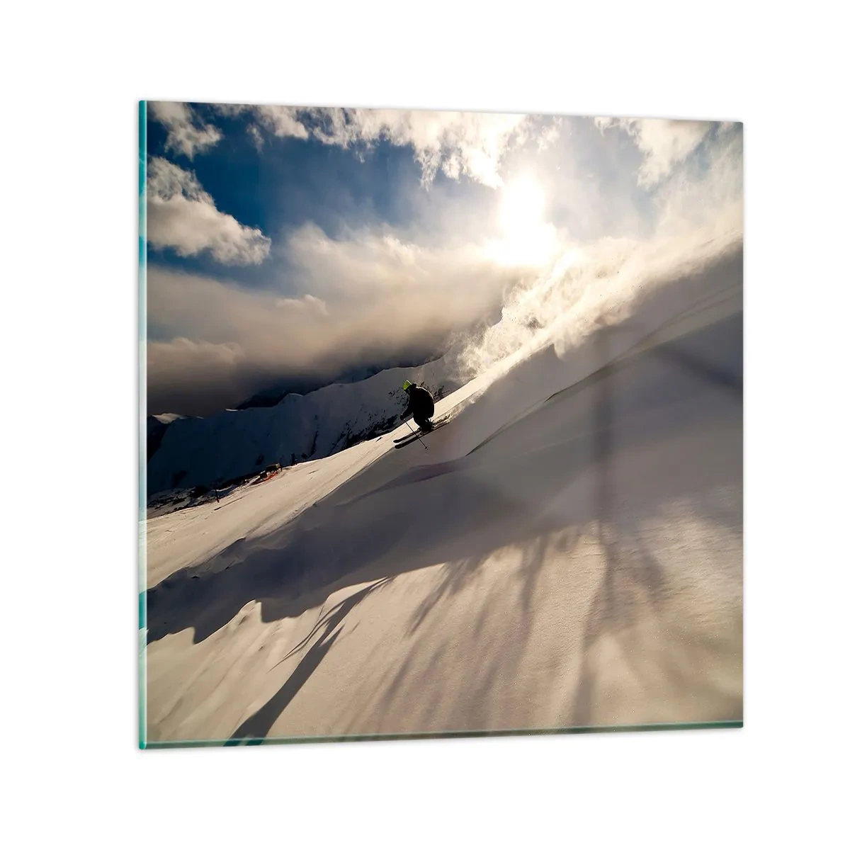 Glasbild - Bild auf glas - Bergherausforderung angenommen - 30x30 cm