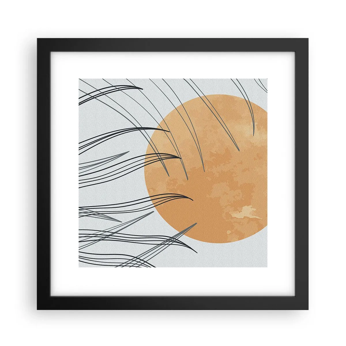 Poster in einem schwarzem Rahmen - Immer der Sonne entgegen - 30x30 cm